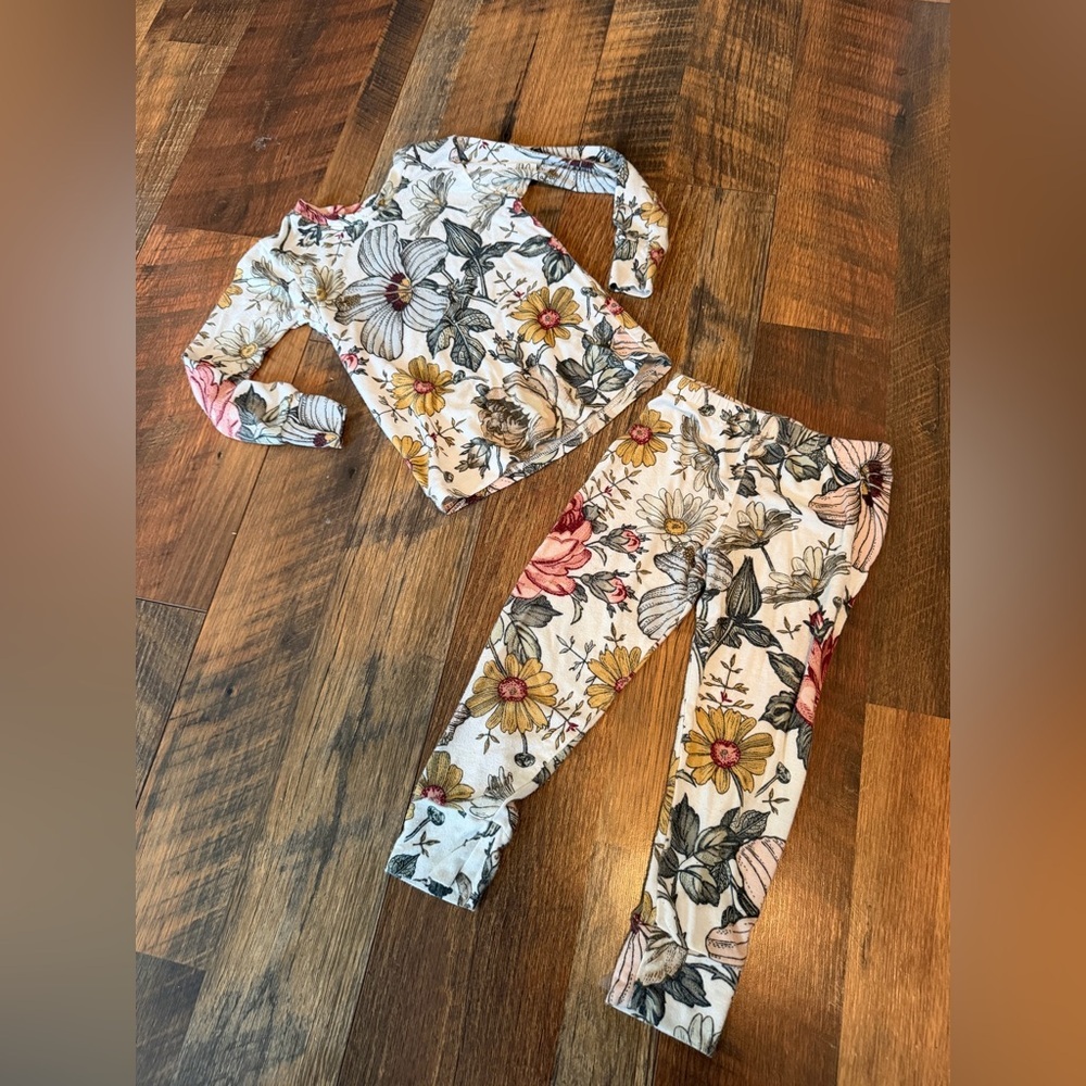 Milkmaid goods lounge set, Hattie print size 12-18 months